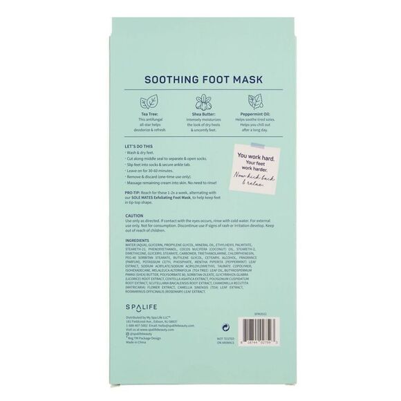 Foot Masks 3-Pack SpaLife Comfort Zone Soothing New Mom Gift Relaxing Feet NWT - Picture 3 of 11